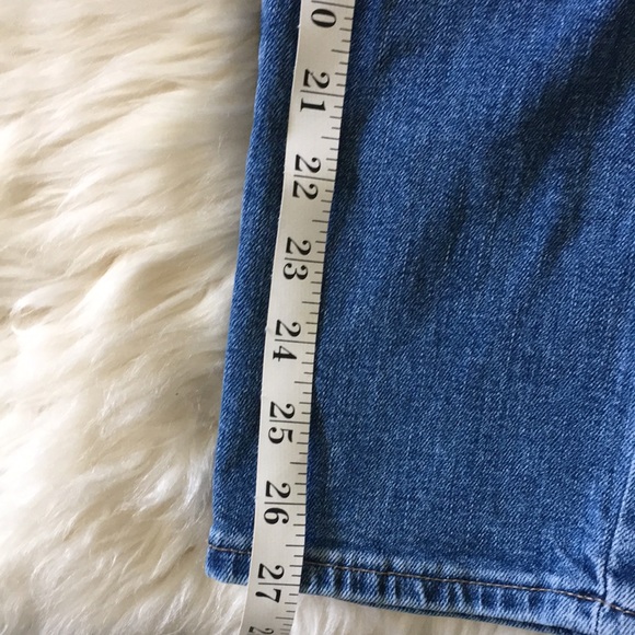 GAP Girlfriend Vintage Mid-Rise Medium Indigo Distressed Jeans, 30r ❤️ - Picture 11 of 15